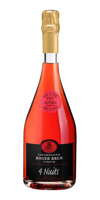 Roger Brun 4 Nuits Brut Nature Rose de Saignee Champagne Grand Cru