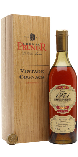 Cognac Prunier Vintage 1971 Petite Champagne
